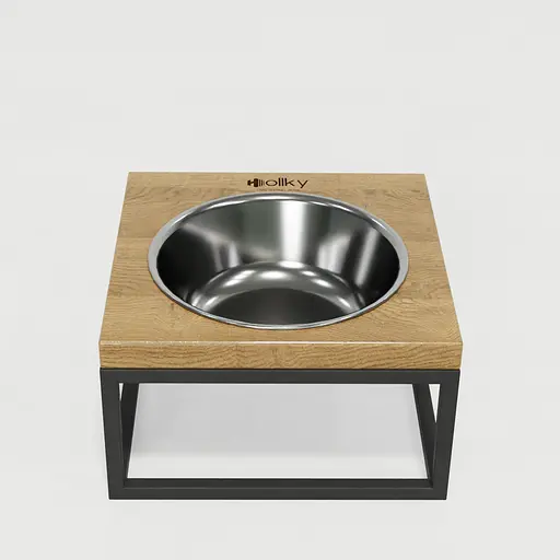Hollky Base Solo M — миска на підставці для котів і середніх собак (1 × 0,8 л) - фото 2