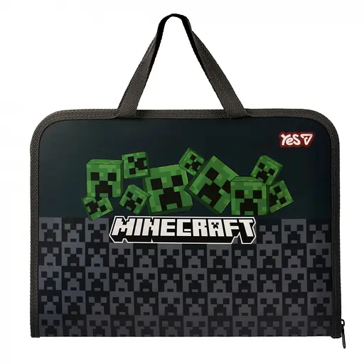 Папка - портфель Yes FC на блискавці з тканинними ручками Minecraft.Creepers (492355)