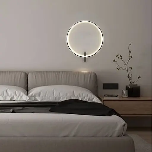 Бра GUARD у формі світлового кола Ø 60 см Line F Арт. WB15-600 BK - фото 1