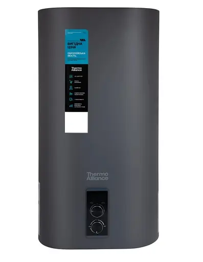 Водонагреватель электрический Thermo Alliance, 2 кВт, сухой ТЭН, 50 л плоский, вертикальный, прямоугольный, серый (DT50V20GPDD2G) - фото 1