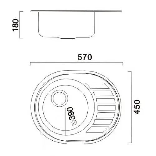 Мийка кухонна HAIBA 57x45 polish (HB0547) - фото 2