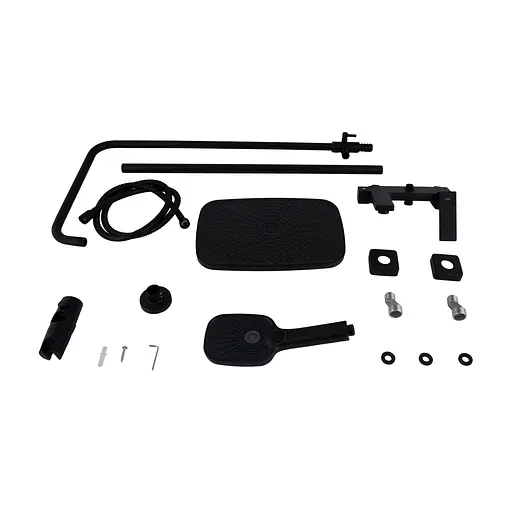 Душова система універсальна Qtap Gemini на три споживача (з виливом) QTGEM111BLM45686 Black matt, Чорний матовий - фото 8