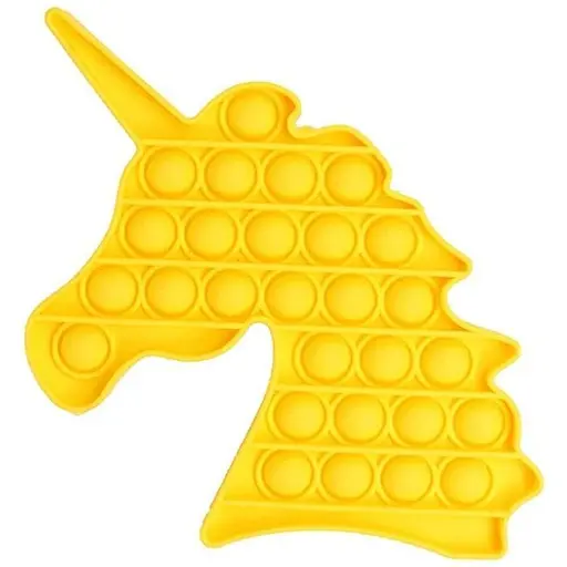 Сенсорна іграшка Pop it антистрес єдиноріг жовтий - фото 1