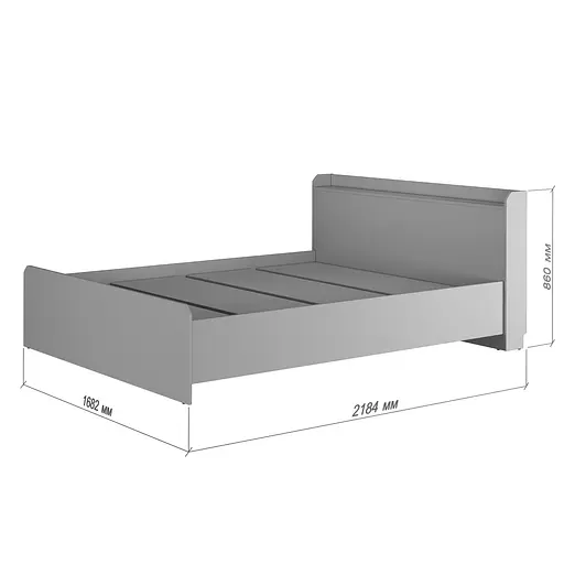 Ліжко двоспальне MebelStar Нео 160x200 см Дуб сонома (MBS-1133) - фото 2