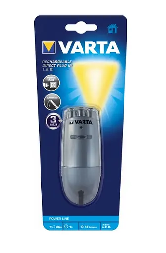 Ручний ліхтар Varta Rechargeable Direct Plug In Led 17682 вилка (1 режим) - фото 2