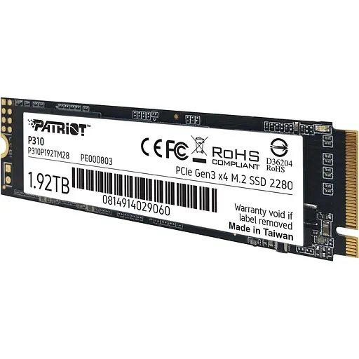 SSD накопичувач Patriot P310 1.92 TB (P310P192TM28) [151758] - фото 4