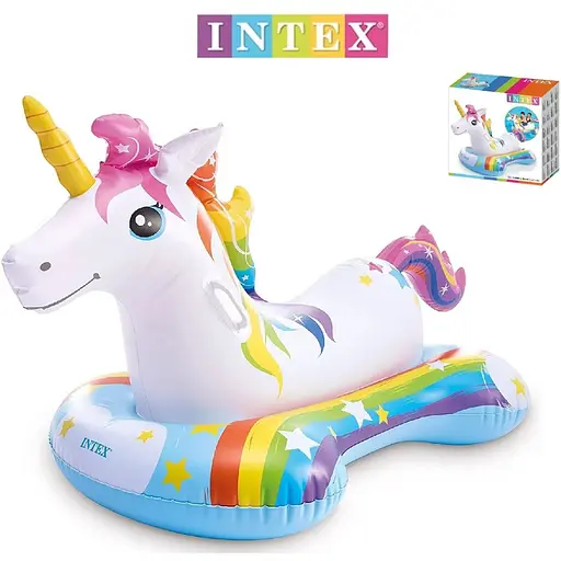 Надувна іграшка Intex 57552 "Єдиноріг". Розміром 163x86см, від 3 років - фото 2