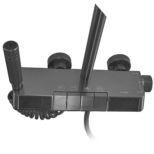 Душевая система Champion PBR-009-J graphite с кнопочным переключателем 4 режима CH6502, Графит - фото 4