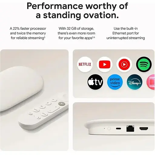 ТБ-приставка Google Streamer TV 4K 4 / 32 GB медіаплеєр мережевий потоковий - фото 9