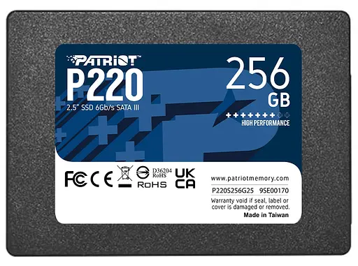 SSD-накопитель 256 ГБ Patriot P220 2,5 SATAIII TLC (P220S256G25) - фото 1