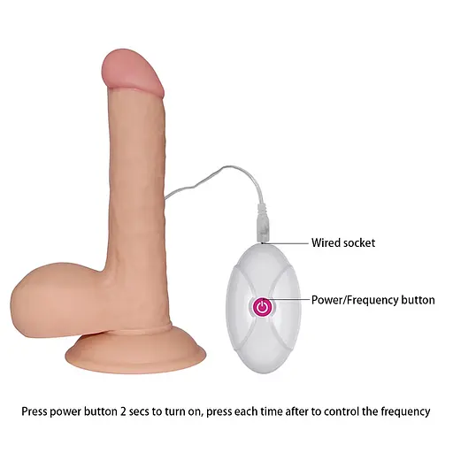 Вибратор Lovetoy The Ultra Soft Dude 7.5" 18 см телесный - фото 6