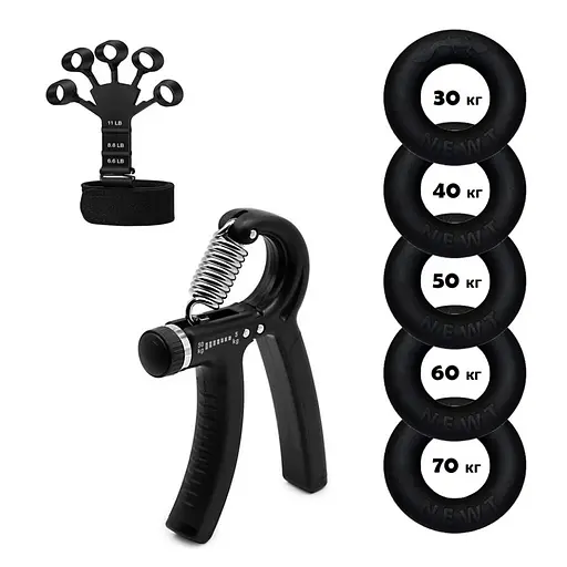Набор кистевых эспандеров кольцо+эспандер, ножницы Power Grip Set NE-1589-WR15