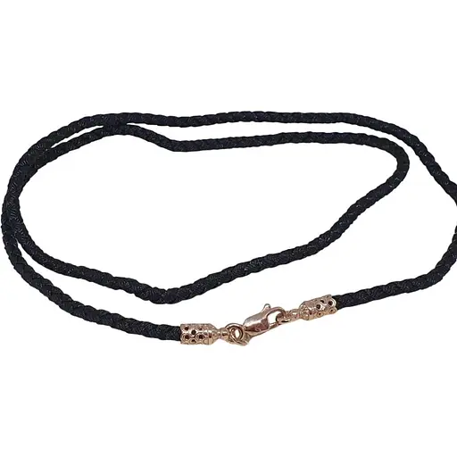 Ювелірний шовковий шнурок Golden Time з золотими вставками. Ц2013ШЧ1 60