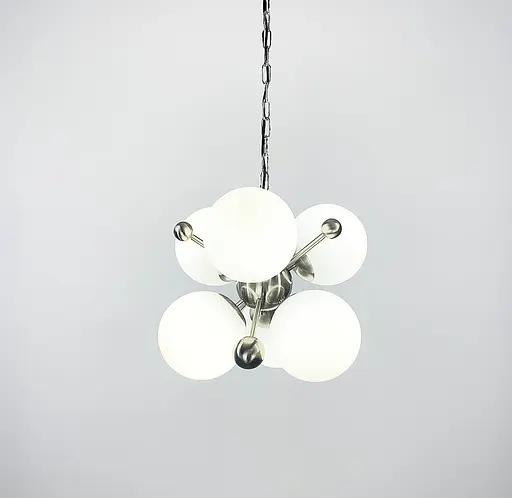 Підвісна люстра у корпусі кольору satin Line.F Колір плафона Білий - фото 3