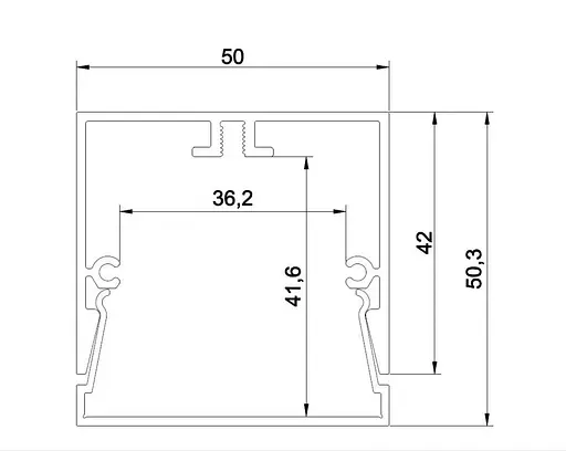 Бокс алюмінієвий для блоків живлення, 2м KLOODI BOX5050 2 - фото 2