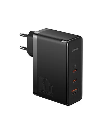 Зарядний пристрій блок і кабель 240W Baseus GaN 5 Pro 160 W 1U+2C (P10110825113-00) чорний - фото 6
