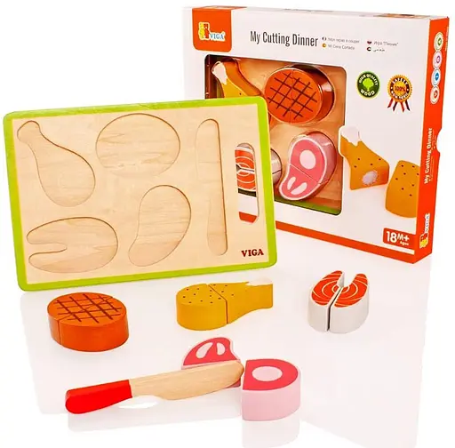 Набір іграшок Пікнік Viga Toys 50980 Дерев'яні іграшки продукти - фото 3