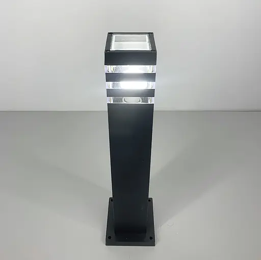 Вуличний ліхтар в чорному кольорі корпусу 80 см | Line F | Арт. 8024 80CM BK (стовп) - фото 2