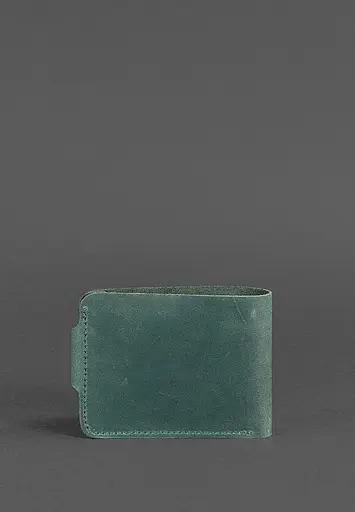 Шкіряне портмоне 4.3 зелене Crazy Horse - фото 5