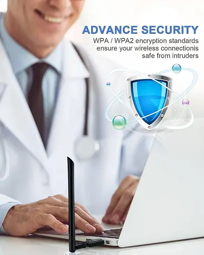 USB-адаптер Maxesla Wi-Fi для ПК, высокоскоростной USB-адаптер Wi-Fi со скоростью 1200 Мбит/с, 802.11ac - фото 7