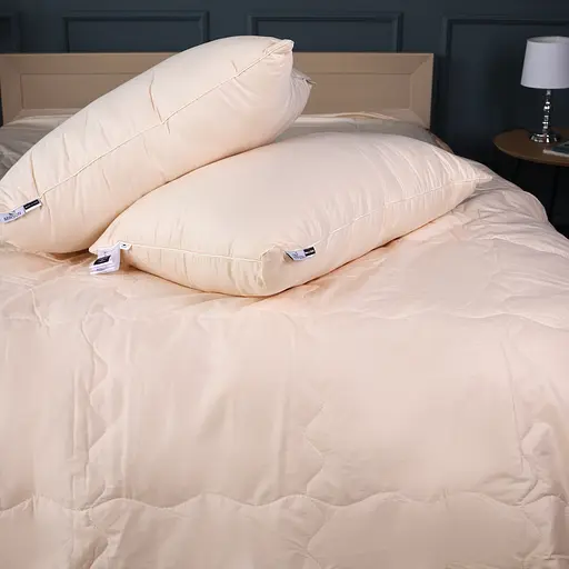 Літній постільний комплект MirSon Line Satin Light Pro Creamy з евкаліптовим волокном Сімейний (2200010981711) - фото 2