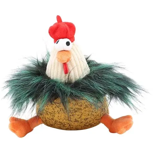 Іграшка для собак Croci курчатко Лола/ Мігель з пищалкою плюшева 15 см