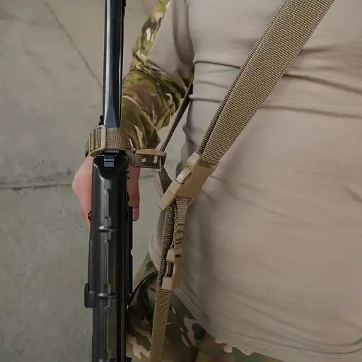 Ремінь Kiborg 3-точковий для АК РПК Coyote (1000-k8000) - фото 8