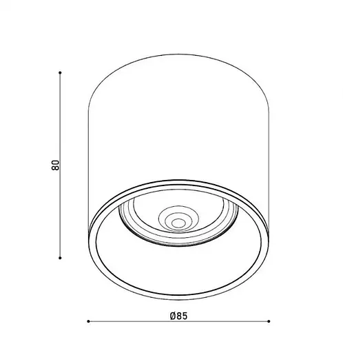 Світильник точковий KLOODI KD-EYE85 10W 4K BK - фото 2