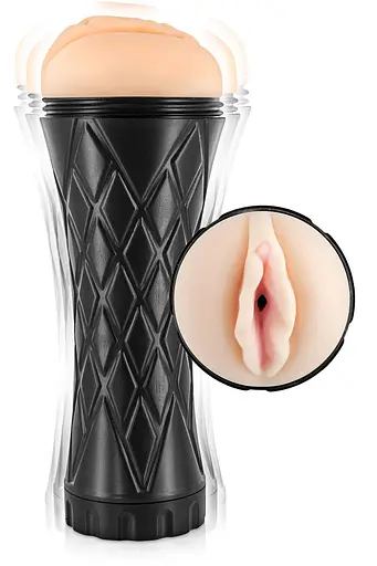 Мастурбатор-вагіна Real Body - Real Cup Vagina Vibrating, реалістичний, з вібрацією для інтенсивної насолоди - фото 3