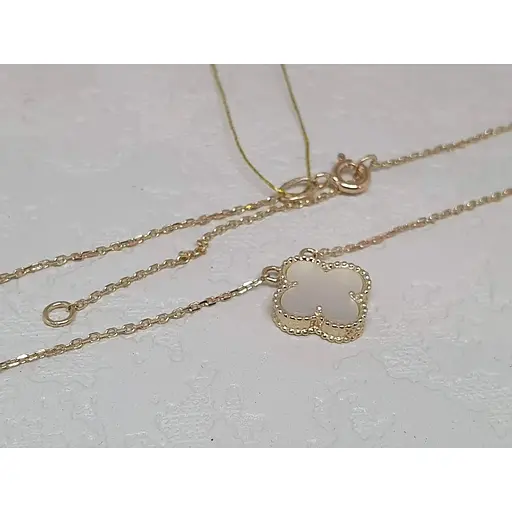 Золоте кольє Платон Конюшина з перламутром. 2Н181/68Б 40 - фото 2