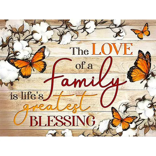 Алмазная мозаика Strateg ПРЕМИУМ Семья – наше благословение размером 30х40 см (HEG87078) - фото 1