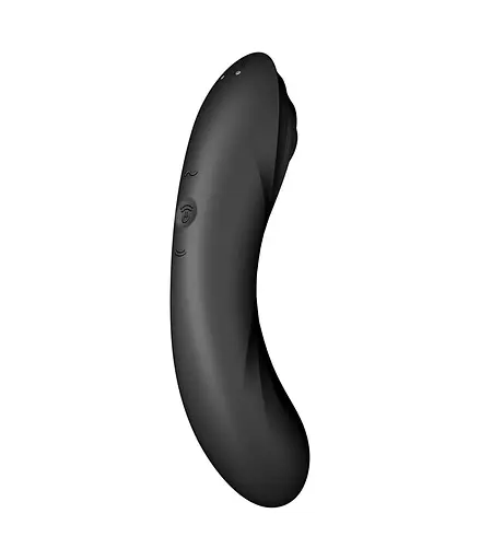 Вакуумний стимулятор клітора з вібрацією Satisfyer Curvy Trinity 4 чорний - фото 5