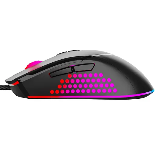 Мишка Sandberg Azazinator Mouse 6400 RGB, ігрова, 6400dpi., 7кн.Huano чорна - фото 4