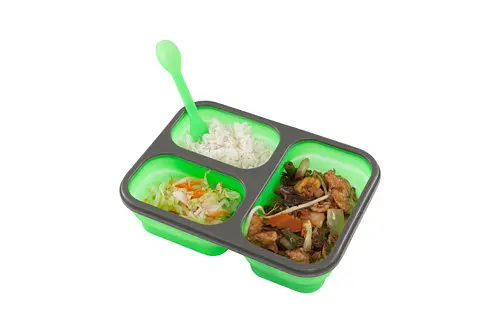 Трехкамерный силиконовый Ланч бокс Camry CR 6698 - фото 5