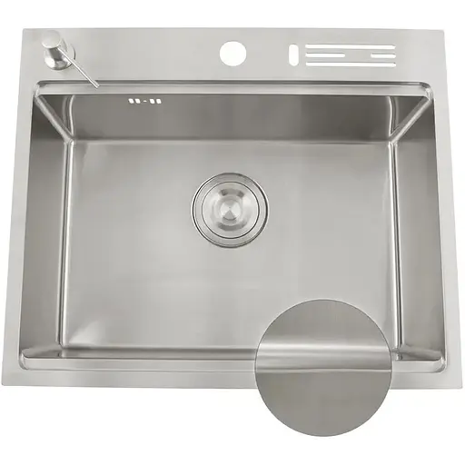 Мийка для кухні Nett NS-5747 накладна з нержавійки кухонна станція - фото 8