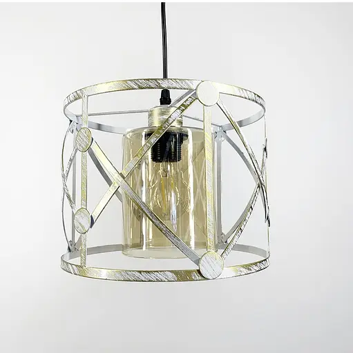 Світильник Loft в позолоченому круглому каркасі Line.F Колір плафона Графітовий - фото 2