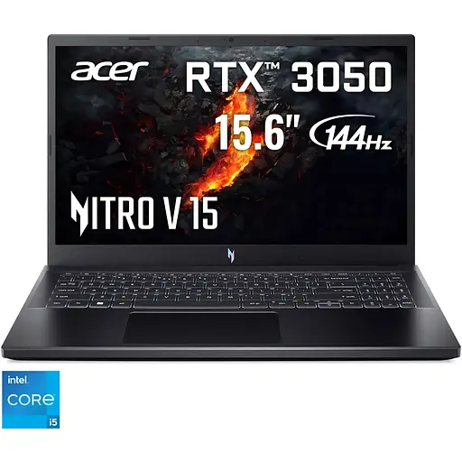Ноутбук Ігровий Acer Nitro V 15 ANV15-51 з процесором Intel® Core™ i5-13420H pana la 4.60 GHz, 15.6", Full HD, IPS, 144Hz, 16GB, 512GB SSD, NVIDIA® GeForce RTX™ 30