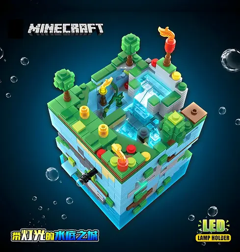 Конструктор Minecraft Водяна фортеця з LED-підсвіткою на 898 деталей (6650) - фото 4