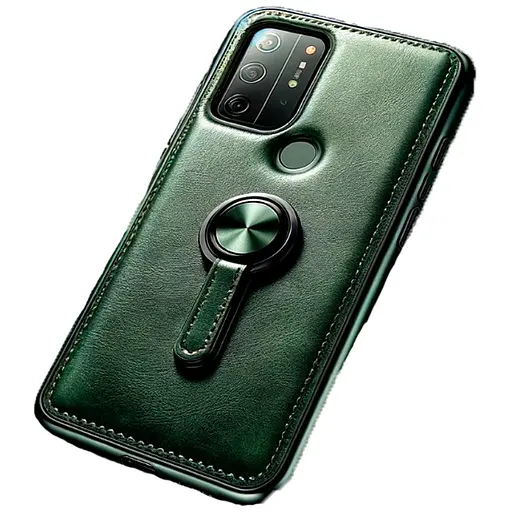 Чeхол Phone Case Car Magnetic Holder Leather for Honor 90 (Dark Green)