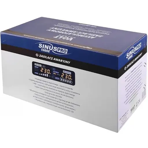 ДБЖ Перетворювач напруги Volt Polska SINUS PRO 1000 E 12/230 В (700/1000 Вт) - фото 4