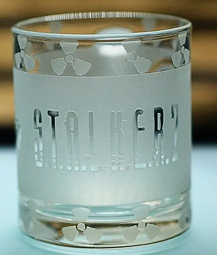 Скляна чашка 320 мл S T A L K E R  2 з гравіюванням ігрова кружка подарунок фанату Зони СТАЛКЕР матова - фото 3
