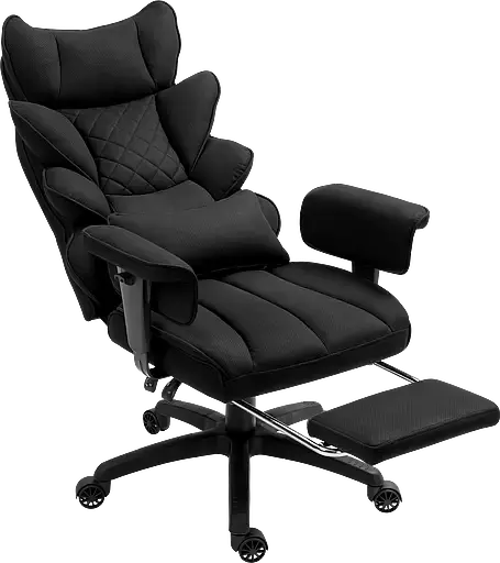 Офисное кресло GT Racer черное (B-2511 Fabric Black) - фото 4