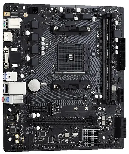 Материнская плата AsRock A520M-HVS (A520M-HVS) (Socket AM4, AMD A520, Micro-ATX) - фото 3