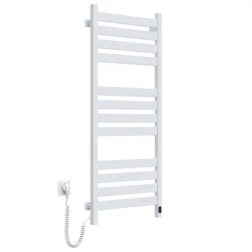 Электрический полотенцесушитель Navin Largo 500x1200 Sensor левостороннее с таймером, белый бархат 12-028153-3680, Белый матовый, Левое, Электронный - фото 3