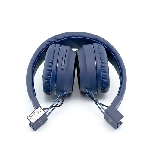 Бездротові накладні навушники Hoco Promise W25, BT5.0, MicroSD, AUX, 300mAh, 12h, blue - фото 5