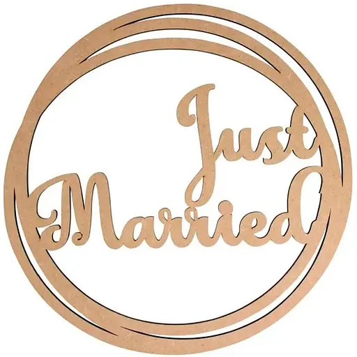 Напис декоративний Rosa Talent Just married МДФ 56х56 см
