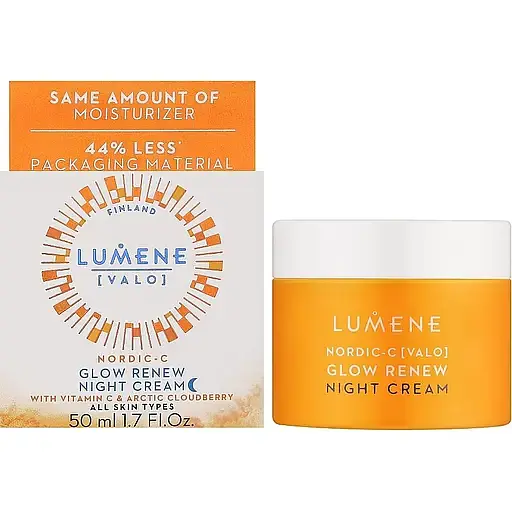 Крем для лица Lumene Valo Glow Renew ночной для сияния кожи 50 мл - фото 2