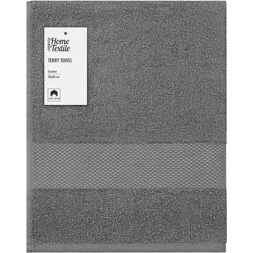 Рушник махровий Ardesto Essence 50х90 см 100% бавовна темно-сірий (ART2250DG)  - фото 1