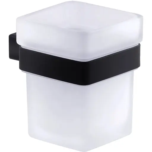 Склянка для ванної кімнати Kroner KRP Edelstahl Kubus - SCH3906 CV025664 чорний матовий - фото 1