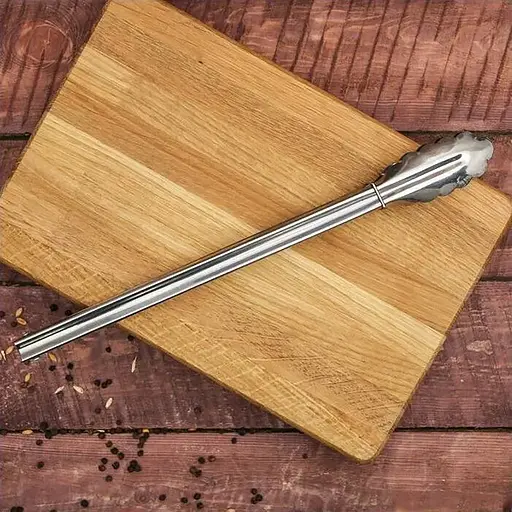 Щипці кухонні універсальні з нержавіючої сталі "Пелюстка" для барбекю гриля м'яса, риби, овочів 27 см, Kitchen Master Сріблястий 86758 - фото 6